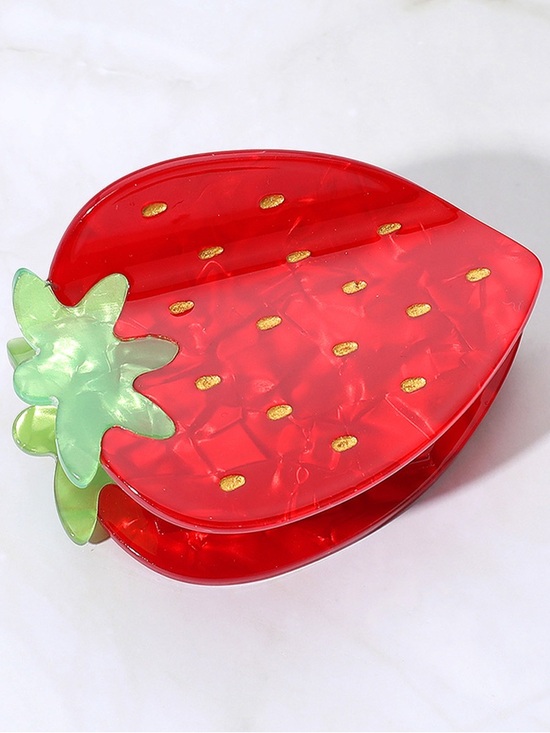 Accessories - Strawberry Clam Shell Hair Clip